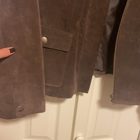 Alfani 100% leather jacket in brown. - Picture 5 of 5